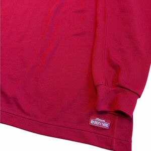 Men's Mizuno Performance Wear L Warmalite Mock Neck Long Sleeve Red